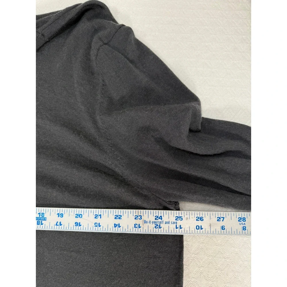 Banana Republic Sweater Mens XXL Merino Wool Charcoal Grey Crew Neck EUC